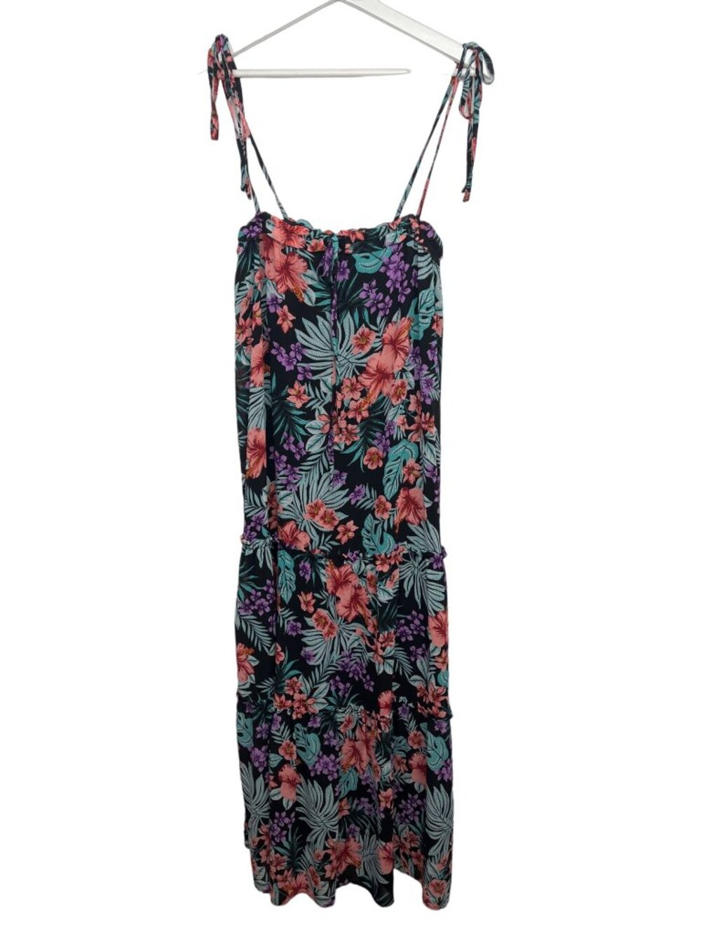 Lost + Wander Women's Small Black Floral Maxi Dress Boho Sleeveless